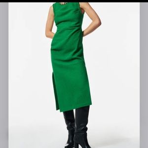 Zara Green Textured Dress